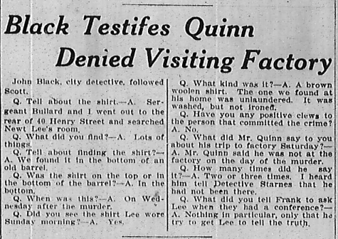 Black Testifies Quinn Denied Visiting Factory